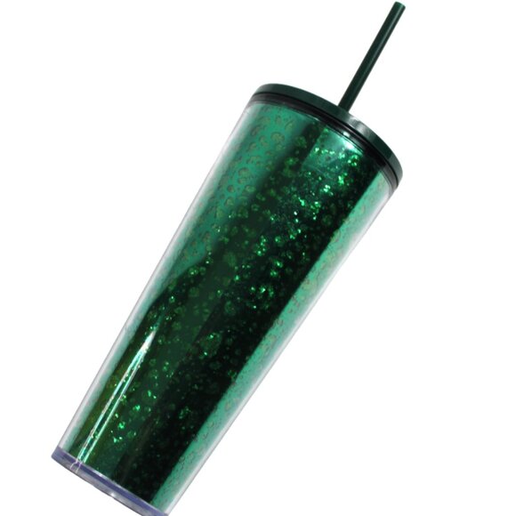 Starbucks Green Mercury Glitter 24 OZ Screw Lid Straw Siren Mermaid Logo… - Picture 4 of 6